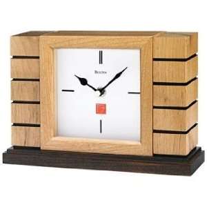   Usonian II 9 1/2 Frank Lloyd Wright Bulova Mantel Clock Home