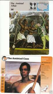 THE AMISTAD SLAVE SHIP CASE STORY OF AMERICA 2 CARDS  