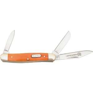 Rough Rider Knives 244 Small Stockman Pocket Knife with Orange Smooth 