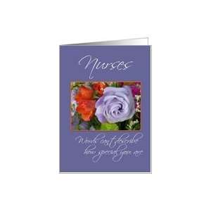 Nurses Week Thanks Colorful Floral Bouquet Card