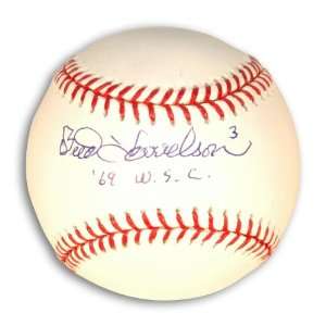 Bud Harrelson Signed Ball   with 69 WSC Inscription 