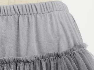 Gray Christina Aguilera Ruffle Lace Tiered Skirt  