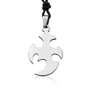  Ziovani Doubleheaded Axe Inspired Stainless Steel Pendant 