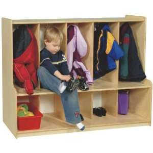    Childs Play Toddler Five Section Bench Lockers 