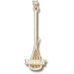   Naval Academy Navy Lacrosse Pendant (Gold Plated)