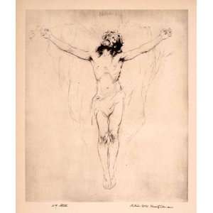 1927 Rotogravure Arthur Heintzelman Crucifix Cross Jesus Christ Death 