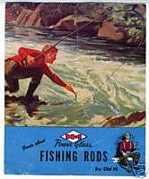1950s Power Glass Fishing Rod Brochure Utica New York  