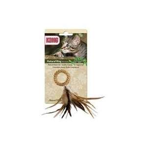  6 PACK NATURAL RING WITH FEATHERS, Color: BROWN (Catalog 