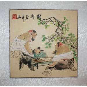  Chinese Watercolor Brush Figure Painting  Depicting ancient Chinese 