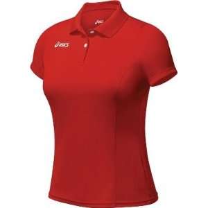 Asics Womens Team Polo   MD Scarlet Red   Cheerleading Polos from 