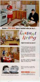 1965 NEW MOON HOMES MOBILE HOMES COLOR PRINT AD  
