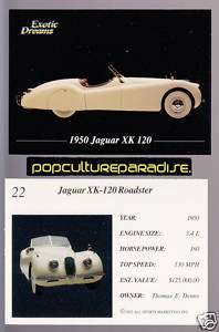 1950 JAGUAR XK 120 Exotic Dreams Car Picture Fact Card  
