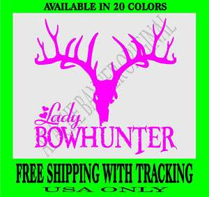 LADY BOWHUNTER Bowhunting Decal Bow Hunter Girl 3067L  