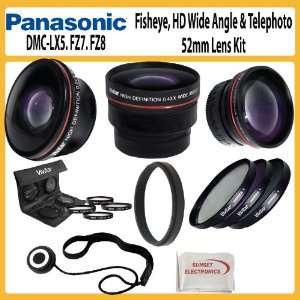  52mm Fisheye All In Lens Kit Panasonic LX5, DMC FZ7, DMC 