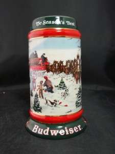 1991 Anheuser Busch Budweiser Christmas Stein called The Seasons 