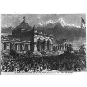  President Grant,Memorial Hall,Philadelphia,PA,1876,flag 