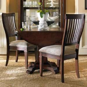  Abbott Place Round Drop Leaf Pedestal Dining Table in Rich 