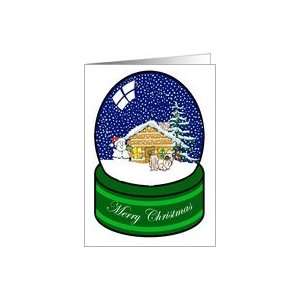  Snow Globe Pekingese Merry Christmas Card Card Health 