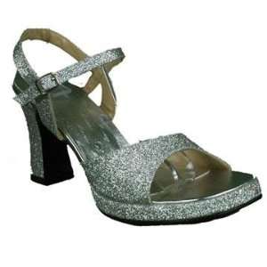  Unisex Silver Glitter Disco Shoes (B) Toys & Games