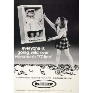 1977 Ad Horsman Life Size Softee Baby Doll Girl Toy 