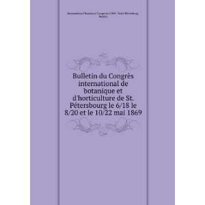  Bulletin du CongrÃ¨s international de botanique et dhorticulture 