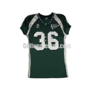 Green No. 36 Game Used Tulane Russell Football Jersey  