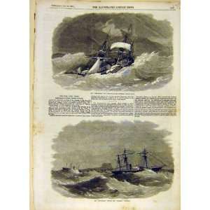  1857 Hms Inflexible Cyclone Starling Gun Boat Ship Navy 