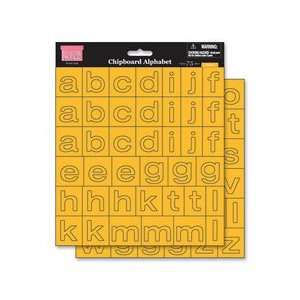  Chipboard Alphabet 8X8 Sheets 2/Pkg Daffodil Gold Arts 