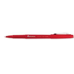  Universal 50503   Porous Point Stick Pen, Red Ink, Medium 