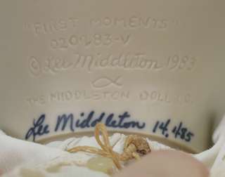 1983 SIGNED AND NUMBERED LEE MIDDLETON FIRST MOMENTS INFANT BABY DOLL 