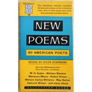    New Poems By American Poets: Rolfe (Editor) Humphries: Books
