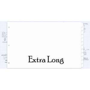  11x17 White 12 Tab Index Dividers 1 Set, Extra Long, With 