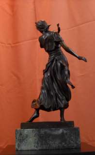   Elegant Broadway Costume Lady Dancer Bronze Statue by A. Gory  