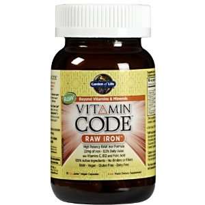  Garden of Life Vitamin Code Raw Iron, 30 caps Health 