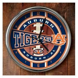 Auburn University Tigers AU NCAA Chrome Wall Clock
