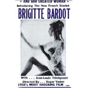  Brigitte Bardot in And God Created Woman 14 X 22 Vintage Style 