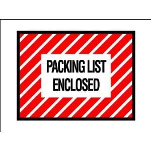   Diagonal Lines Packing List Enclosed Envelopes