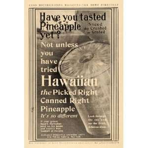  1910 Ad Hawaiian Pineapple Fruit Food Grower Palm Tree 