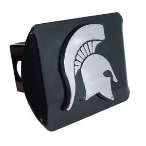 Michigan State University Spartans Black with Chrome Spartan Head 