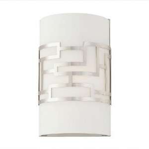  Alecias Necklace Brushed Nickel Flush Wall Sconce