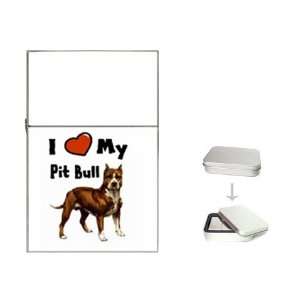  I Love My Pit Bull Flip Top Lighter: Health & Personal 