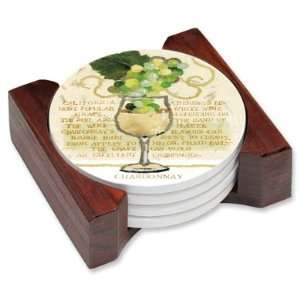  Chardonnay   Ceramic Drink Coaster Set