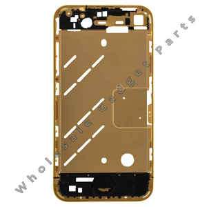   Plate for Apple iPhone 4 GSM Gold Includes Button Sim Bezel Midplate