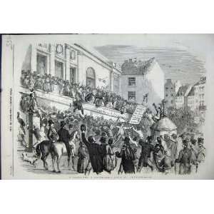  1859 Election Scene Kilkenny Ireland Parliament Voting 
