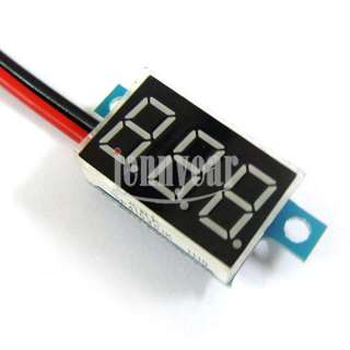   Battery Digital Voltmeter 3.3 17V Blue LED Ultra Small Panel Meter