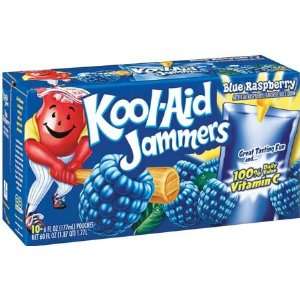 Kool   Aid Juice Drink Jammers Blue Raspberry 10 Pouches   4 Pack 