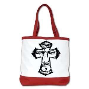   Bag Purse (2 Sided) Red Jesus Christ in Cross 