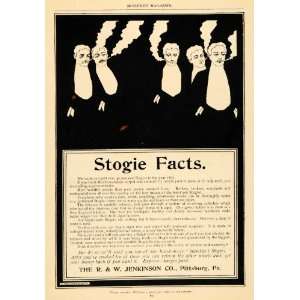  1898 Ad Stogie Facts Jenkinson Smoking Cigar Tobacco 