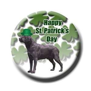  Labrador Retriever St Patricks Pin Badge (Black 