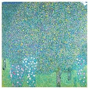 Rose Bushes under the Trees by Gustav Klimt. Size 26.75 X 26.75 Art 